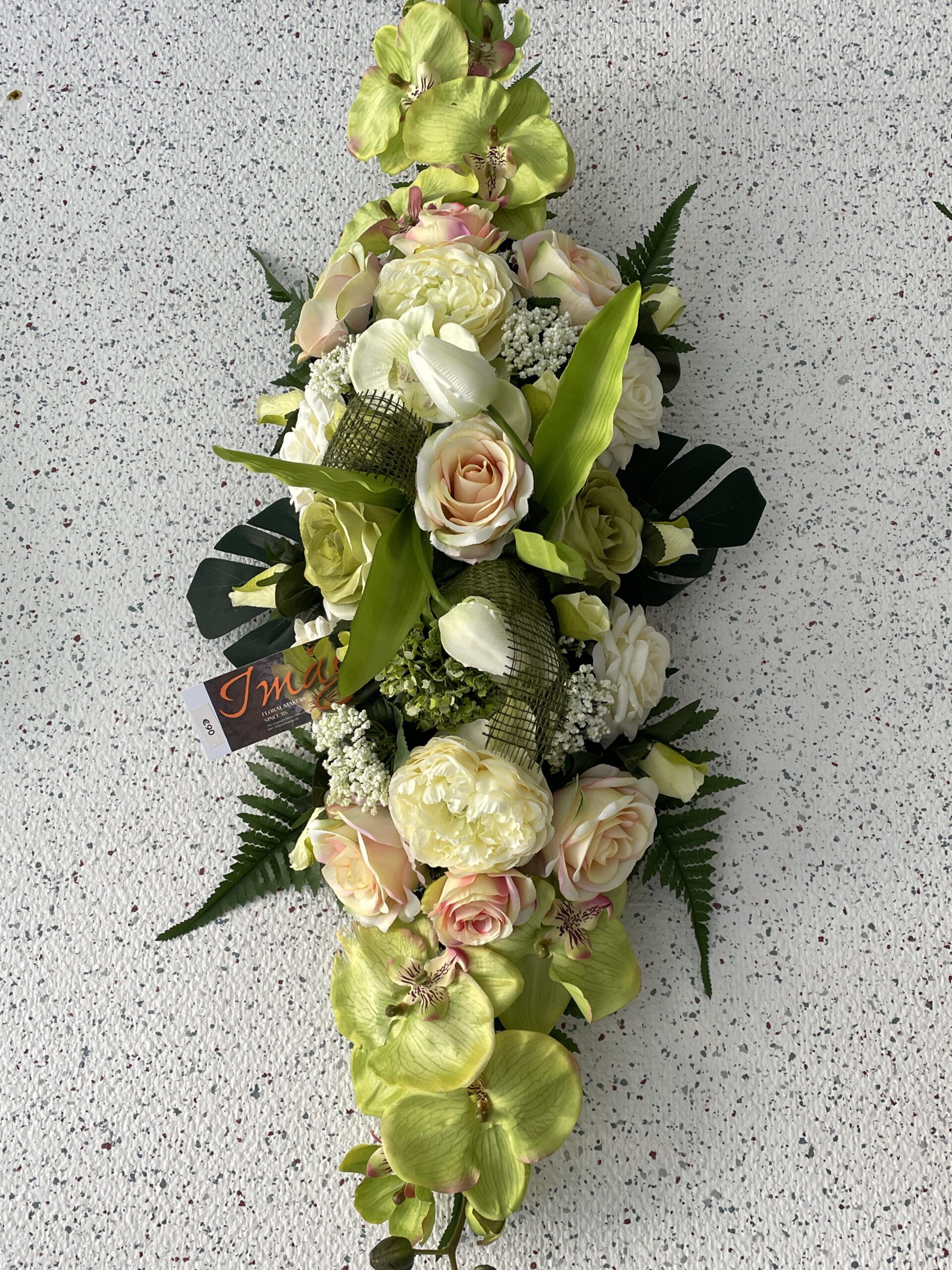 Zijden bloemstuk - Afbeelding 13